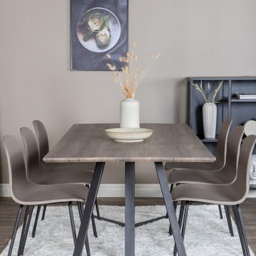 Spisegruppe Venture Home Madde med 6 Ardi Stoler