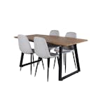 Spisegruppe Venture Home Ina med 4 Phoi Stoler Polyester