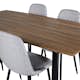 Spisegruppe Venture Home Ina med 4 Phoi Stoler Polyester