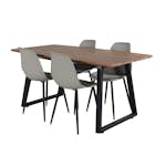 Spisegruppe Venture Home Ina med 4 Pop Stoler