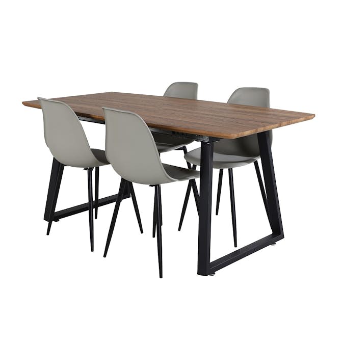 Spisegruppe Venture Home Ina med 4 Pop Stoler