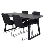 Spisegruppe Venture Home Ina med 4 Muscot Stoler