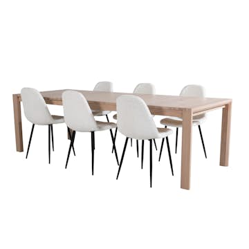 Spisegruppe Venture Home Shy med 6 Pooya Stoler