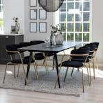 Spisegruppe Venture Home Gold med 6 Arrow Stoler