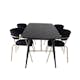 Spisegruppe Venture Home Gold med 4 Arrow Stoler