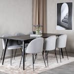 Spisegruppe Venture Home Dipp med 6 Wrinkles Stoler