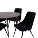 Spisegruppe Venture Home Plaza med 4 Velvet Deluxe Stoler
