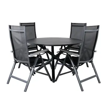 Spisegruppe Venture Home Ande med 4 Laby Spisestoler