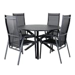 Spisegruppe Venture Home Ande med 4 Cubb Recliner Spisestoler