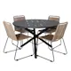 Spisegruppe Venture Home Ande med 4 Minos Spisestoler Stablebar