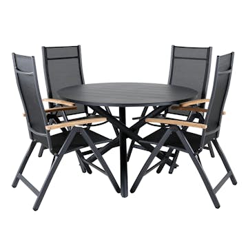 Spisegruppe Venture Home Ande med 4 Poda Spisestoler