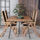 Spisegruppe Venture Home Chane med 4 Jimbo Sammenleggbara Spisestoler