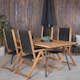 Spisegruppe Venture Home Chane med 4 Jimbo Sammenleggbara Spisestoler