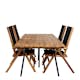 Spisegruppe Venture Home Chane med 4 Jimbo Sammenleggbara Spisestoler