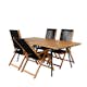 Spisegruppe Venture Home Chane med 4 Jimbo Sammenleggbara Spisestoler