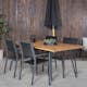 Spisegruppe Venture Home Chane med 4 Lede Stablebare Spisestoler