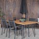 Spisegruppe Venture Home Chane med 4 Curz Stablebare Spisestoler
