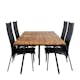 Spisegruppe Venture Home Chane med 4 Curz Spisestoler