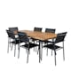 Spisegruppe Venture Home Chane med 6 Samba Stablebare Spisestoler