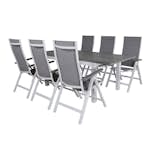 Spisegruppe Venture Home Aleyna 152 Hvit med 6 Aleyna Posisjonsstoler