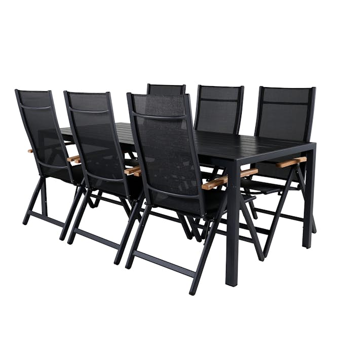 Spisegruppe Venture Home Bront med 6 Perla Posisjonsstoler