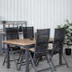 Spisegruppe Venture Home Perla med 4 Perla Posisjonsstoler