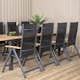 Spisegruppe Venture Home Perla med 8 Perla Posisjonsstoler