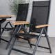Spisegruppe Venture Home Meya med 6 Perla Posisjonsstoler