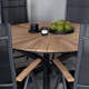 Spisegruppe Venture Home Meya med 6 Perla Posisjonsstoler