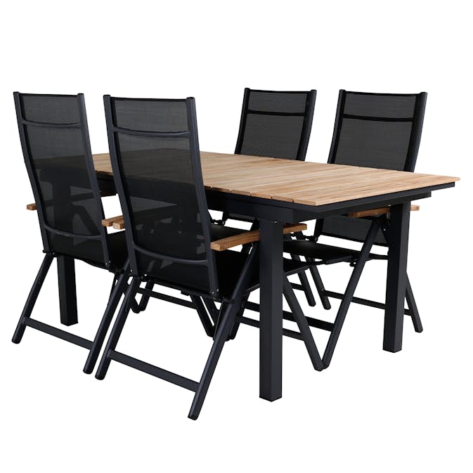 Spisegruppe Venture Home Mendi med 4 Pave Stoler
