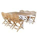 Spisegruppe Venture Home Mendi med 6 Cane Stoler
