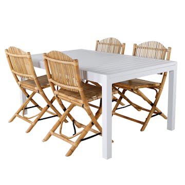 Spisegruppe Venture Home Marbella med 4 Cane Stoler