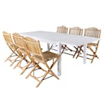 Spisegruppe Venture Home Marbella med 6 Cane Stoler