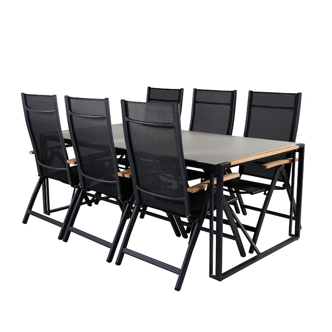 Spisegruppe Venture Home Texas med 6 Pave Stoler