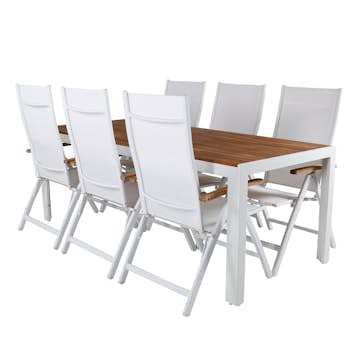 Spisegruppe Venture Home Berfin med 6 Perla Stoler