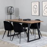 Spisegruppe Venture Home Inca med 4 Velvet Stoler