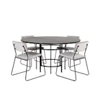 Spisegruppe furniture/fashion Copenhagen Ø140 cm med 4 Kenth Stoler