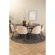 Spisegruppe furniture/fashion Copenhagen Ø140 cm med 6 Velvet Stoler
