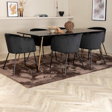 Spisegruppe Venture Home Annika med 6 Bergen Stoler