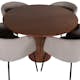 Spisebord Venture Home Bianca og 4 Bergen Spisestol Venture Homear i Polyester