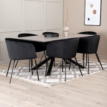 Spisegruppe Venture Home Piata med 6 Bergen Stoler