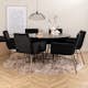 Spisegruppe furniture/fashion Copenhagen Ø140 cm med 6 Petra Stoler