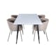 Spisegruppe Venture Home Jolie med 4 Bergen Stoler Polyesterlinen