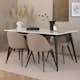 Spisegruppe Venture Home Jolie med 4 Valentina Stitcthes Stoler Polyesterlinen
