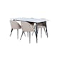 Spisegruppe Venture Home Jolie med 4 Valentina Stitcthes Stoler Polyesterlinen