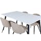 Spisegruppe Venture Home Jolie med 4 Valentina Stitcthes Stoler Polyesterlinen