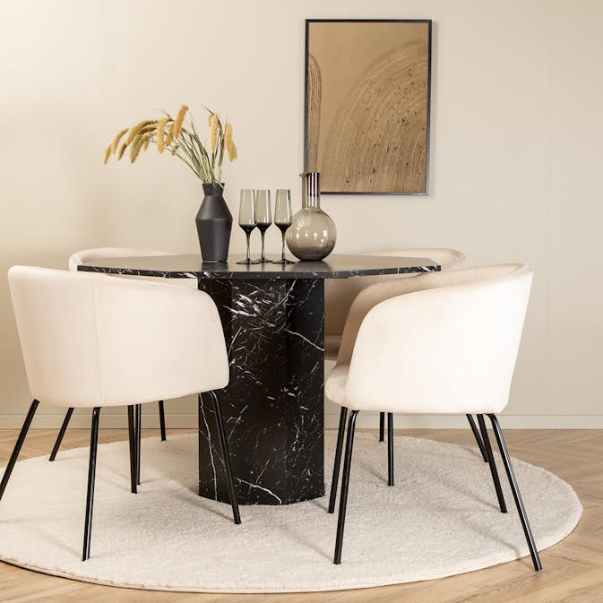 Spisegruppe Venture Home Monte Carlo Spisebord og Bergen Spisestol