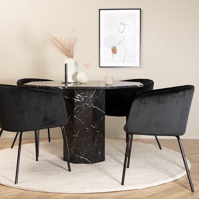 Spisegruppe Venture Home Monte Carlo Spisebord og Bergen Spisestol
