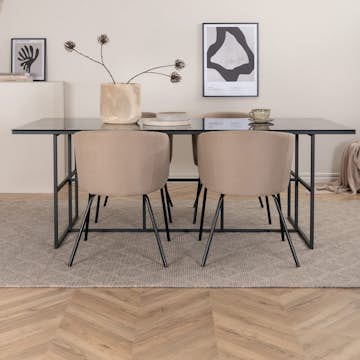 Spisegruppe Venture Home Lund Spisebord og Bergen Spisestol