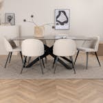 Spisegruppe Venture Home med Piata Spisebord og 6 Valentina Spisestoler